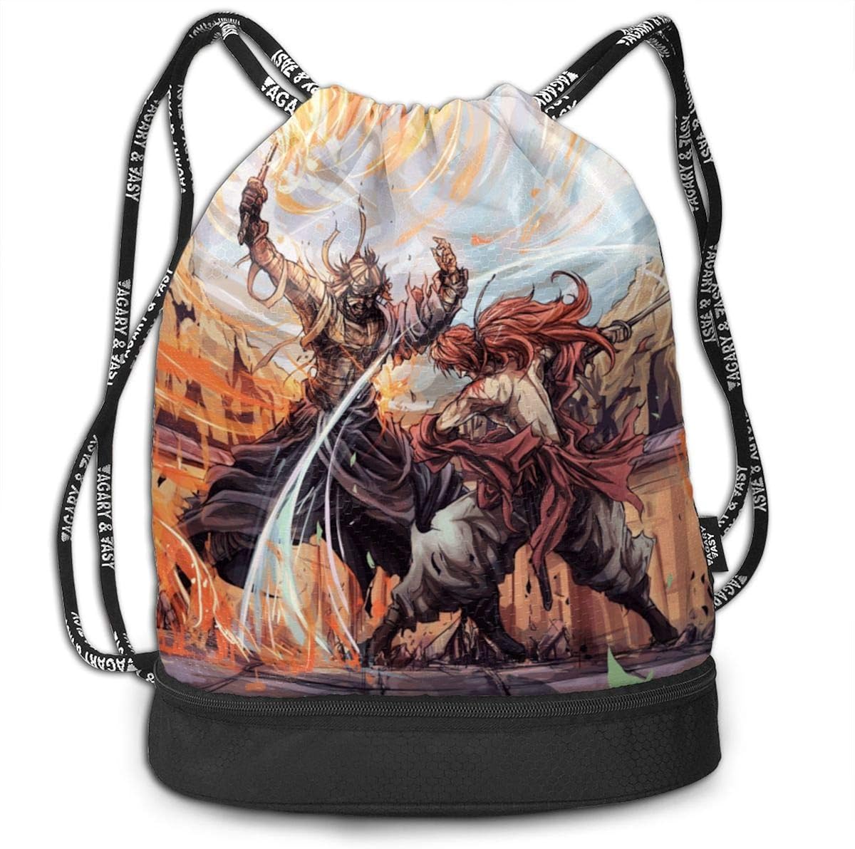 Rurouni Kenshin Anime Drawstring Backpack Multifunction