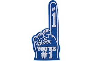 FUNSTITUTION Giant Foam Finger 18 Inch- You're Number 1 Foam Hand for All Occasions - Cheerleading for Sports - Exciting Vibrant Colors use as Celebration Pom Poms- Great for Sports Events Games School Business