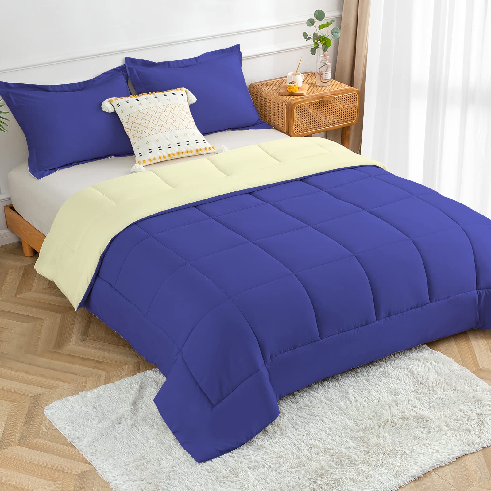 KeoWin Comforter Set King Size Bed 3 Piece