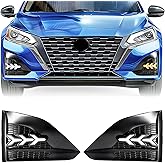 Fancemot LED Front Bumper Fog Lights Daytime Running Lights (DRL) Turn Signal Lights Low Beam Lights Compatible with 2023-2025 Nissan Altima