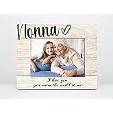 Orchroma Nonna Picture Frame, Nonna Gifts, Nonna Mother's Day Birthday Gifts from Grandson Granddaughter, I Love You Mean the World to Me Nonna Photo Frame 5X7