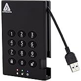 Apricorn 2TB Aegis Padlock USB 3.0 256-Bit AES XTS Hardware Encrypted Portable External Hard Drive (A25-3PL256-2000)