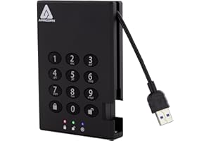 Apricorn Aegis Padlock 2 TB USB 3.0 256-Bit AES XTS Hardware Encrypted Portable External Hard Drive (A25-3PL256-2000)