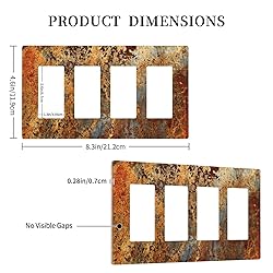 Rust Old Rusty Copper Rustic 4 Gang Quad