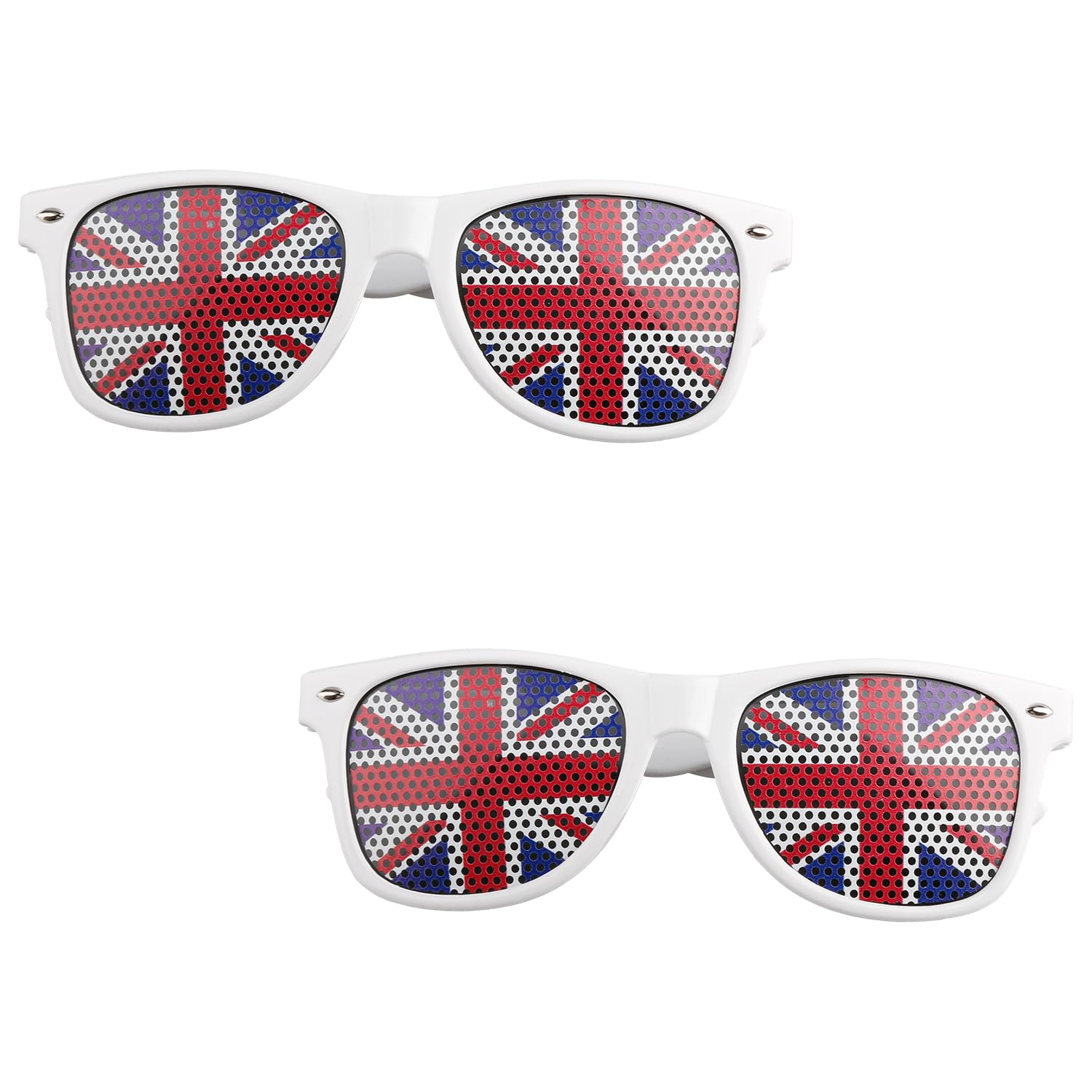 Rumyve Union Jack Glasses,Novelty Party Dress Up Eyewear,Great Britain Glasses,Platinum Jubilee Party Decorations,for Celebration Parade Costume Accessory