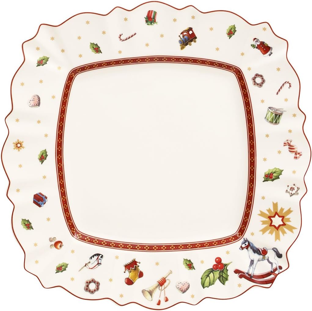 Villeroy & Boch Plate, Porcelain, Multi Colour, 28,5x28,5x8 cm Amazon