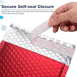 Metallic Matte Red Bubble Mailers Mailing Padded