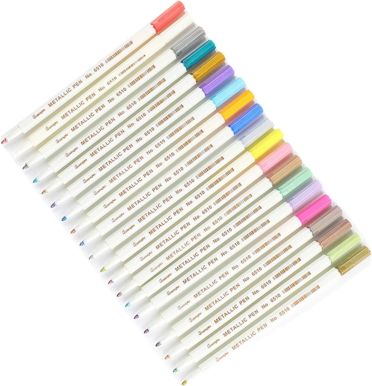 YUYUGO 20er Pack Metallischer Marker Stifte zum Schreiben auf schwarzes Papier, Bunter