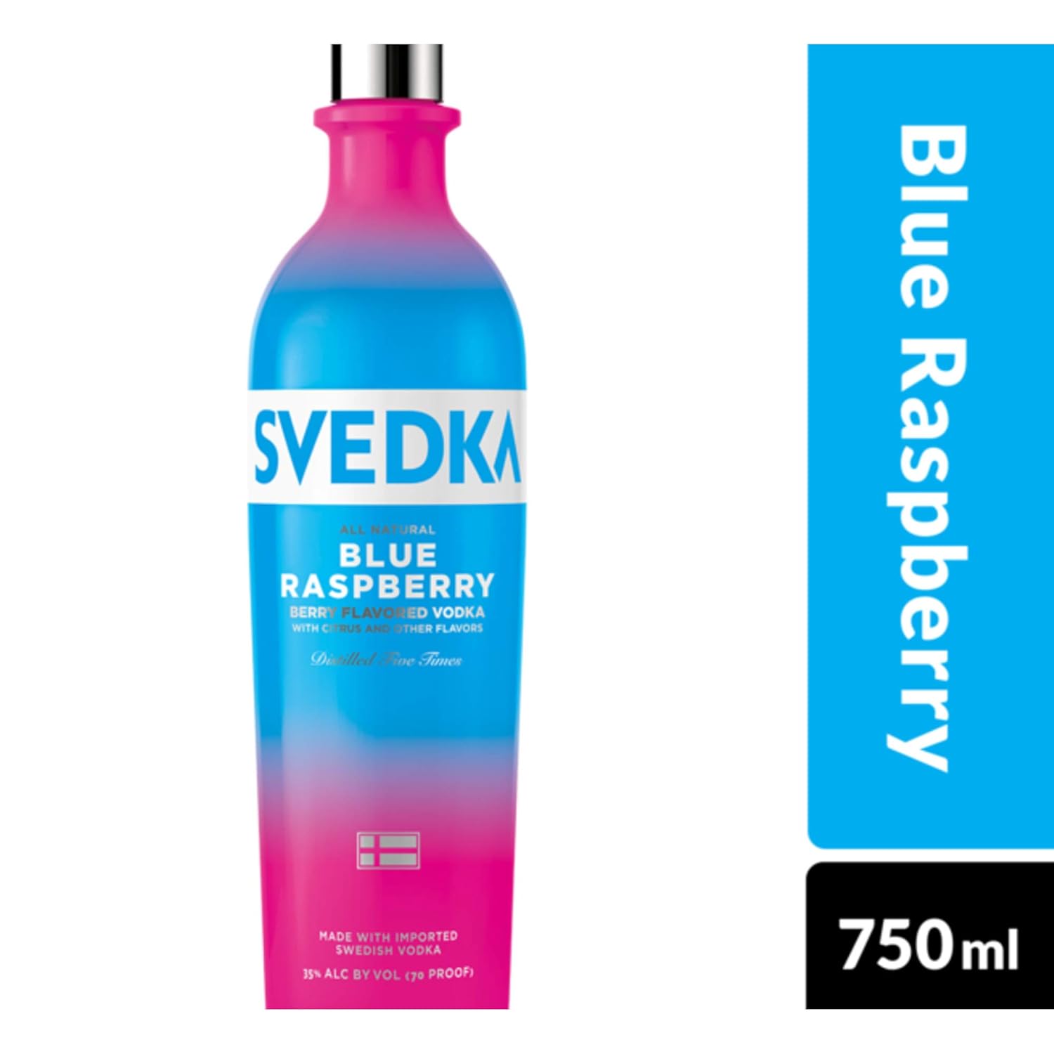 SVEDKA Blue Raspberry Vodka, 750 ml bottle, 70 Proof