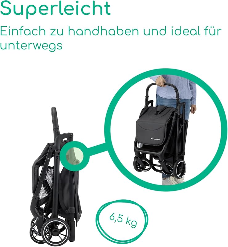Azur, Kinderwagen Buggy, 0–3 Jahre (15 kg), Mineral Graphite