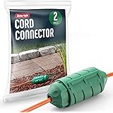 Outdoor Extension Cord Cover [Set of 2] Extension Cord Connector - Indoor & Outdoor Water-Tight Cord Lock for Timers, Extensi