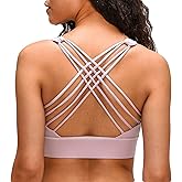 Lemedy Women Cross Back Sports Bra Fitness Yoga Strappy Longline Crop Tank Top