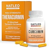 Theracurmin Turmeric Curcumin Supplement, 120 Count, High Absorption Turmeric & Curcumin - Joint Supplement for Men and Women - 42.6X More Bioavailablity