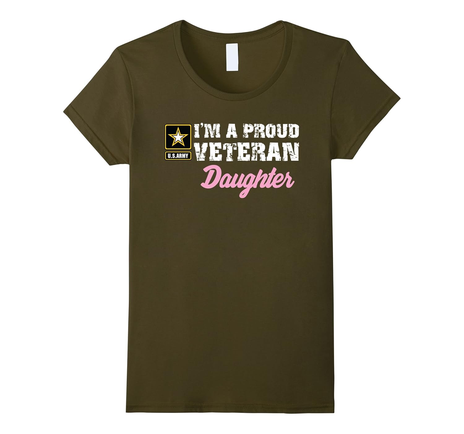 I'M A PROUD VETERAN DAUGHTER - USA Army Military Logo T-Shir-ANZ