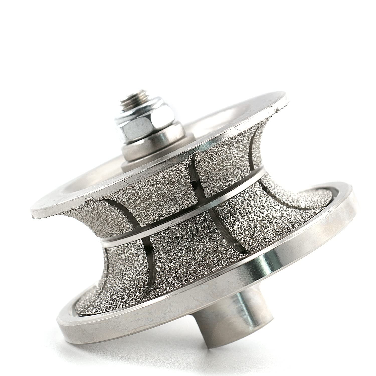 V30 (1-1/4'') Full Bullnose Diamond Hand Profiler Router Bit Wheel with M14 Thread for Granite Concrete Marble Countertop Edge