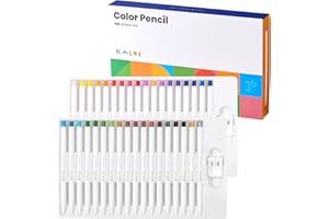 Kaco KALOR 36 Premium Color Mechanical Pencil Set, Refillable Soft Lead Cores, 36 Count, Pack of 1 Color Box, Drawing Sketching Pens Painting Supplies