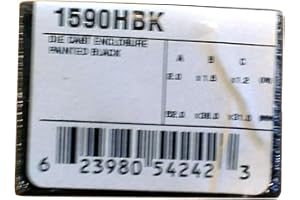 HAMMOND MANUFACTURING Hammond 1590HBK Black Diecast Aluminum Enclosure -- Inches (2.0" x 1.5" x 1.2") mm (52.0mm x 38.0mm x 31.0mm)