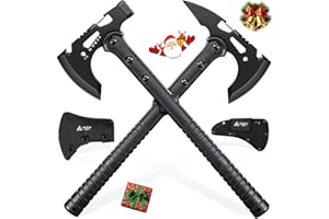Freelander Tactical Axe 2 Pack, Sharp Tomahawk with Sheath, Portable Tomahawk with Clip and Bottle Opener, Durable Survival Hatchet for Emergency, Hiking and Camping, for Men Women