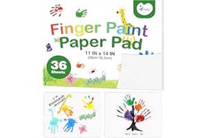 AROIC 36 Sheets Finger Paint Paper 11 x 14 inches, Paint Pad for Kid, Fingerpaint Paper For Toddlers And Kids, Toddlers Art Supplies, Art Painting Pad Set for Finger Painting, Drawing