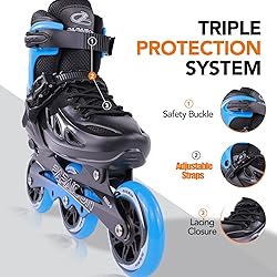 PAPAISON Adult Adjustable Inline Skates for Men