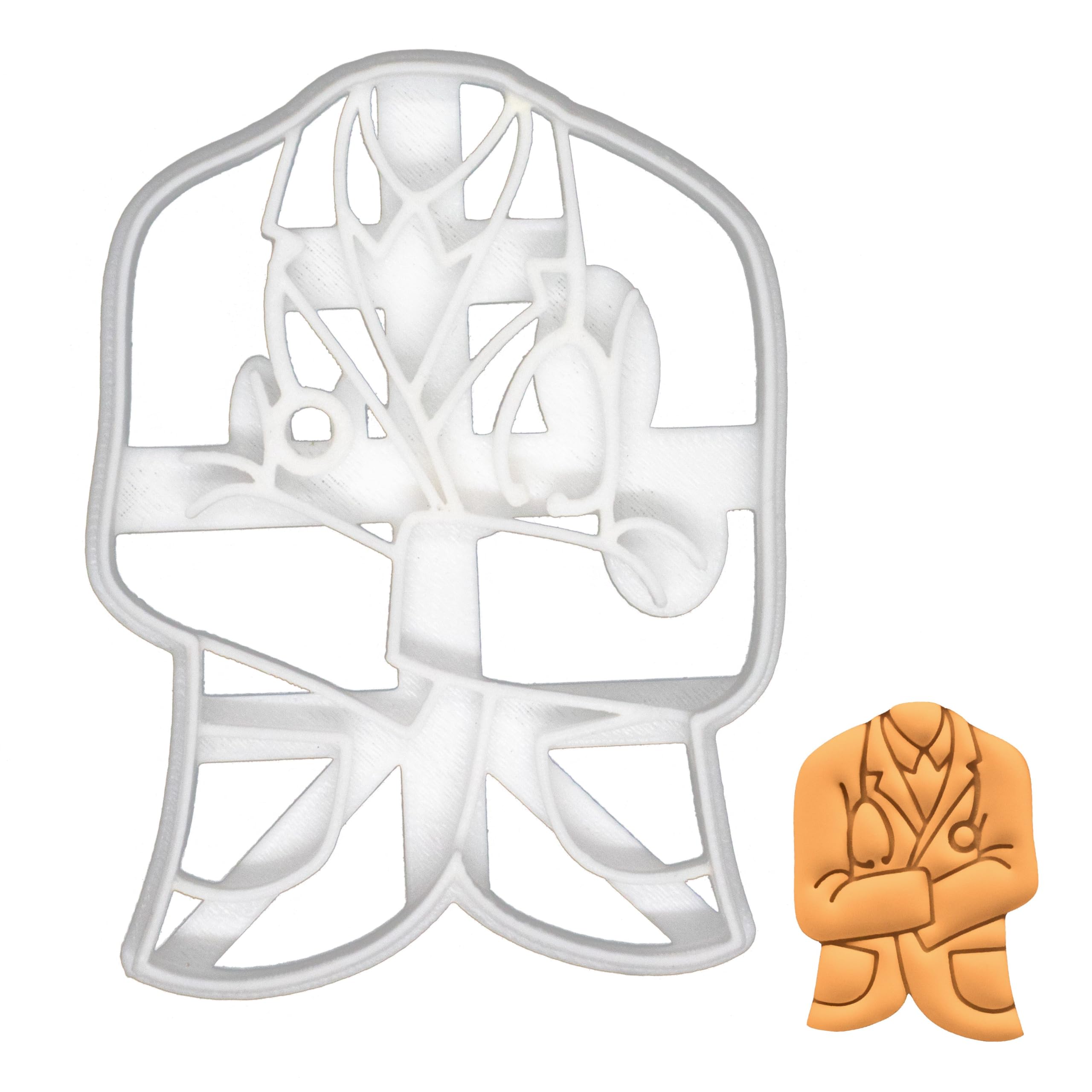 BAKERLOGY Doctor's Coat Cookie Cutter - Detailed Biscuit Cutter Design for Baking and Crafts, Ideal on Fondant, Dough, Clay