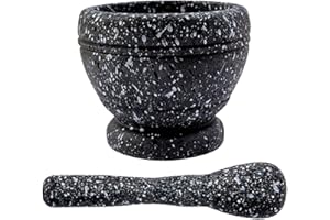 Spice Grinding Bowl Spice Grinding Set Mortar and Pestle Manual Garlic Mincer for Chutney, with Granite Pattern