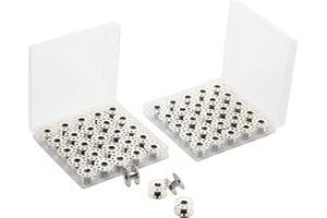 56 PCS Bobbins Metal Sewing Machine Bobbins with 2 Storage Cases - Universal Steel Thread Bobbins for Most Home Use Sewing Ma