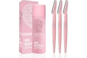 DEPATYA Hair Identifier Spray For Face Shaving, Skin-Body Dermaplane Spray For Women With 3 Razors, Peach Fuzz Removal For Dermaplaning, Face Mist For Shaving, Dermaplaning Tool To Reveal Facial Hair
