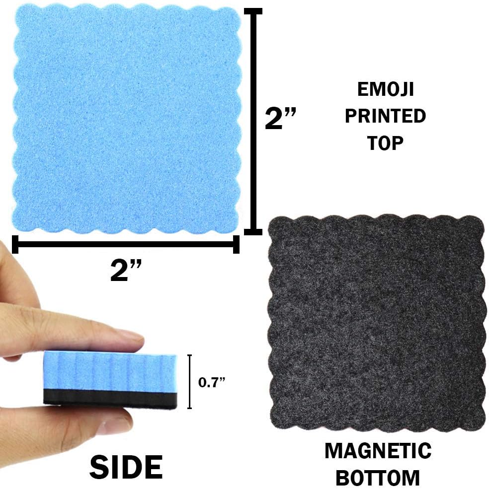MOLYHUA 48 Pack Magnetic Whiteboard Dry Erase Eraser Chalkboard Cleansers for Classroom, Home and Office : Office Products
