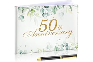 Patelai Wedding Anniversary Guest Book Decorations Wedding Guest Book Sign Alternative 50th commemoration day Party Favors wi