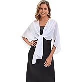 Baoqiya Chiffon Shawl Evening Scarf Shawls and Wraps for Women Wedding Party Bridal Scarves Cover Ups