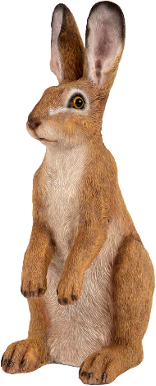 Standing Hare Outdoor Garden Patio Resin Life Like Statue Figurine Ornament 30cm VM2922700