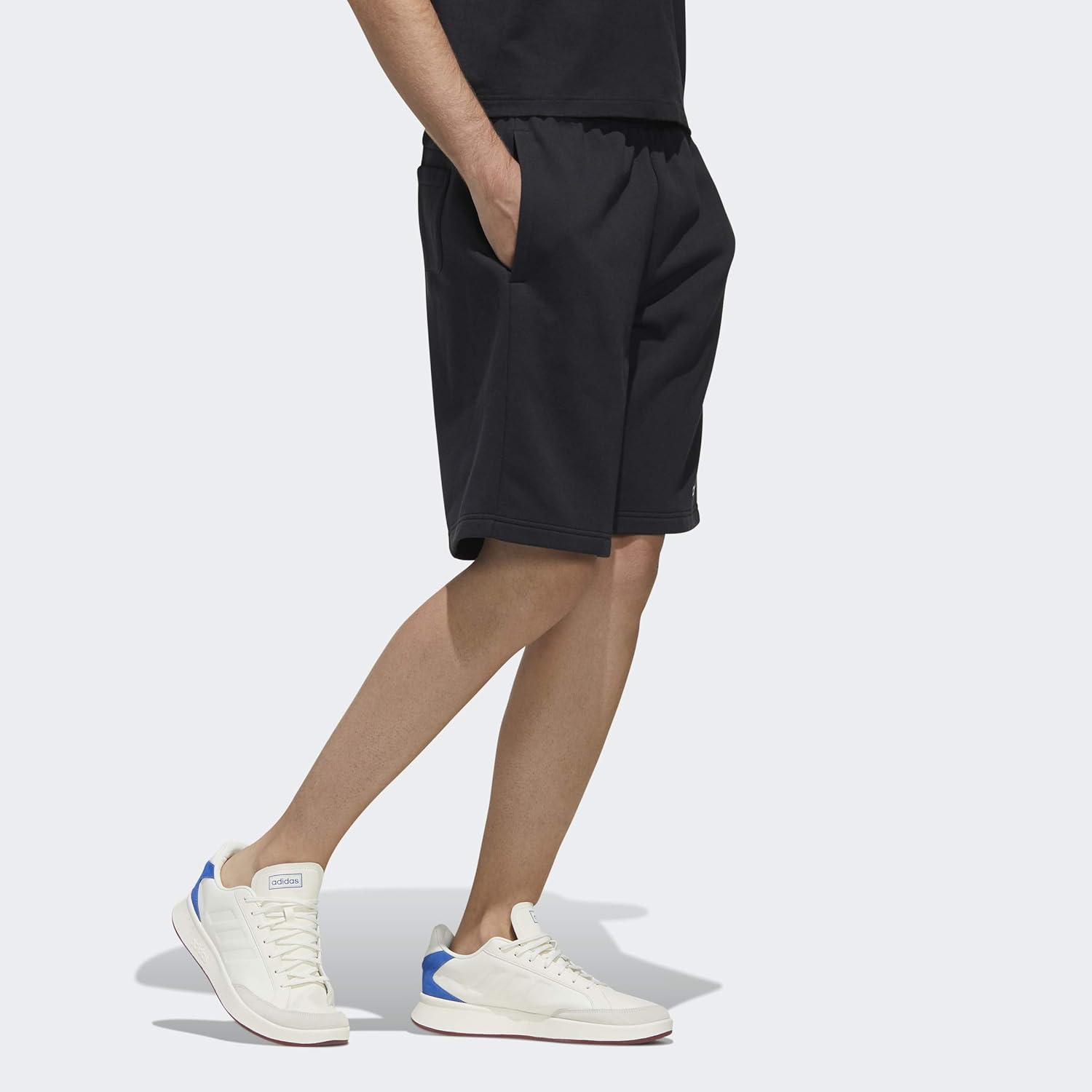 adidas fleece shorts with zip pockets