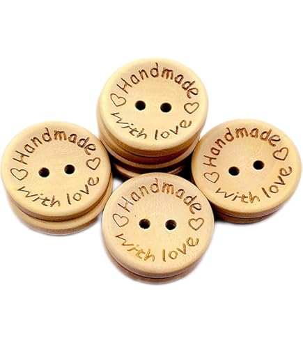 50 Botones De Madera Redondos De 15 18 20 23 25 Mm Con 2 Agujeros Y Patrón Retro Para Hacer álbumes De Recortes, Costura Decorativa Y Confección De Botones   España