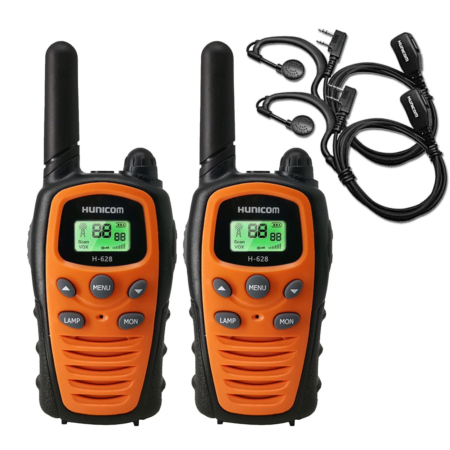 Walkie Talkies for Adults Long Range Two Way Radios with Earpieces - PMR Walky Talky VOX Hand Free 5km with Flashlight LCD Backit