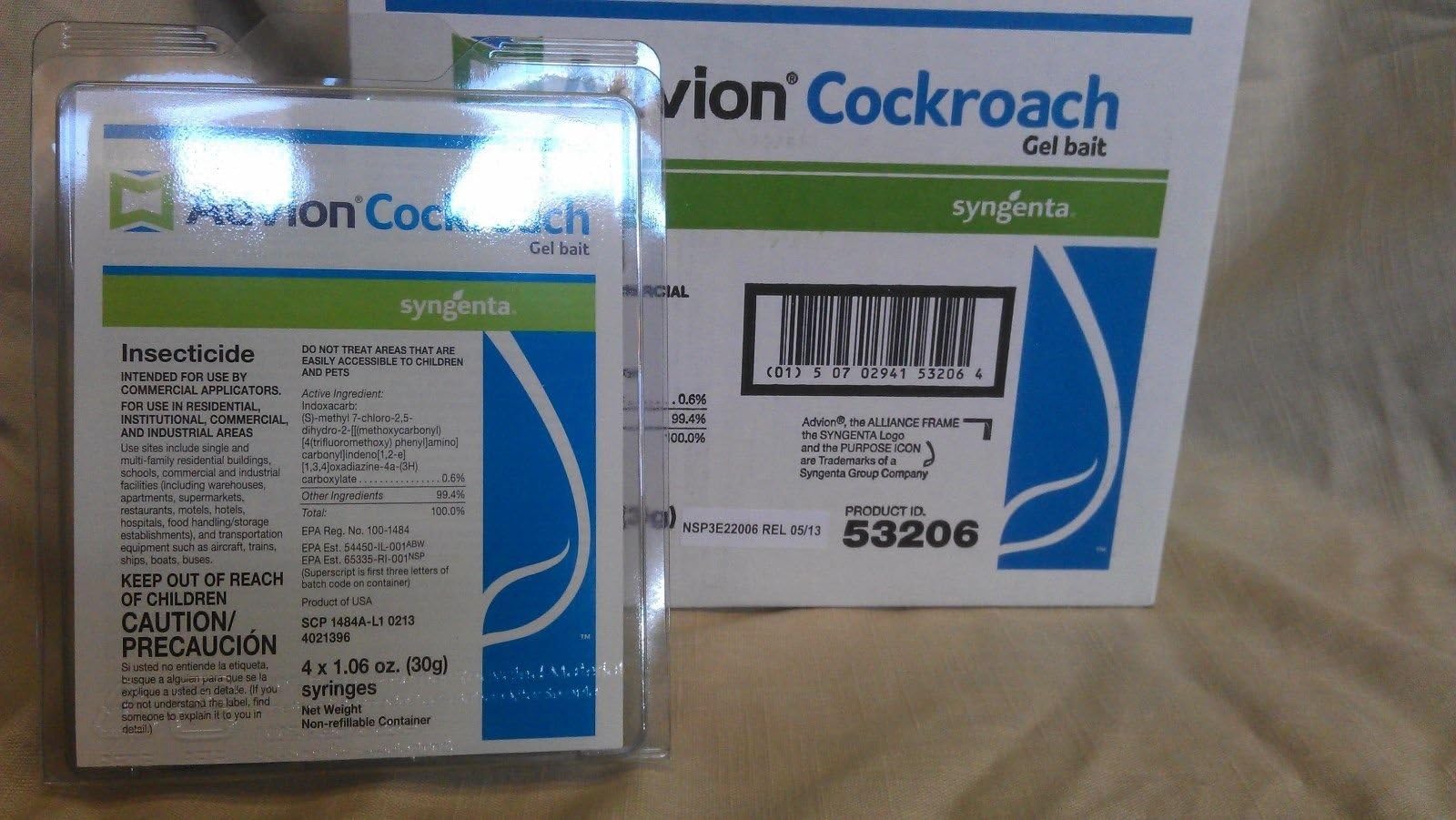 Dupont Advion Cockroach Gel Bait 1 Box (4 Tubes, Tips and Plunger) Excellent by CLEANEHOME
