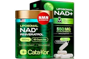 Cata-Kor Liposomal NAD+ Supplement with Resveratrol – NMN Supplement Alternative – Third-Party Tested – Advanced NAD Resveratrol