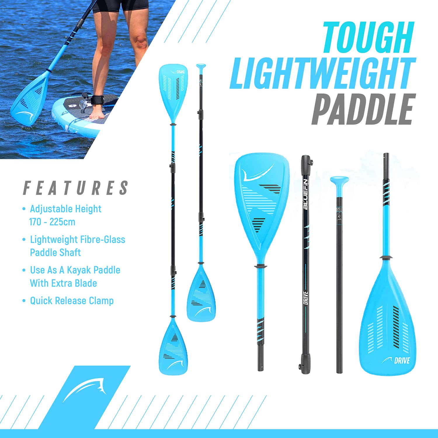 Bluefin SUP Inflatable Stand Up Paddle Board 6” Thick Kayak