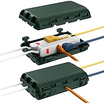 2 Pack Outdoor Extension Cord Cover,IP54,Connection Box Protects Outdoor Sockets,Plugs, Christmas Decorative Lights,Black