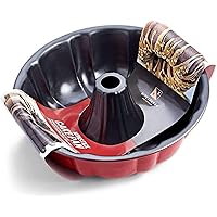 KITESSENSU 9 inch Non-Stick Cake Pans, 12 Cups Premium Fluted Cake Pans for baking, Heavy Duty Carbon Steel Tube Pan Baking M