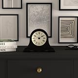 Jones Clocks Speakeasy Mantel Clock Black Roman Numerals 15.5x22x6cm view 3