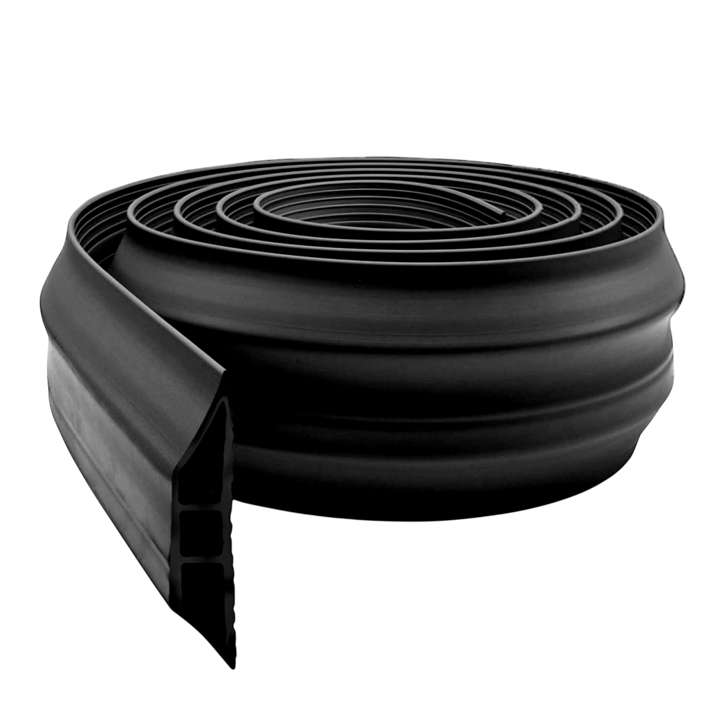 4All Cable Protector 1m Outdoor Wire Cover, Protect Cables & Prevent Trip Hazards Easy to Cut and Quick to Install (Black, 1m)