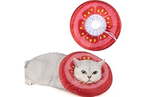 ANWA Adjustable Cat Cone Collar Soft, Cute Cat Recovery Collar, Cat Cones After Surgery for Kittens