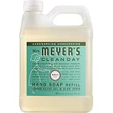 MRS. MEYER'S CLEAN DAY Liquid Hand Soap Refill, Basil, 33 fl oz | Moisturizing Liquid Hand Soap, Softens and Cleans Hands, Cruelty Free, Made with Essential Oils, Olive Oil, and Aloe Vera