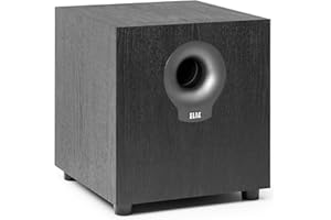 ELAC Debut 2.0 S10.2 10” Powered Subwoofer, Black - Custom Driver & 200-Watt Peak BASH Amplifier - Braced MDF Cabinets