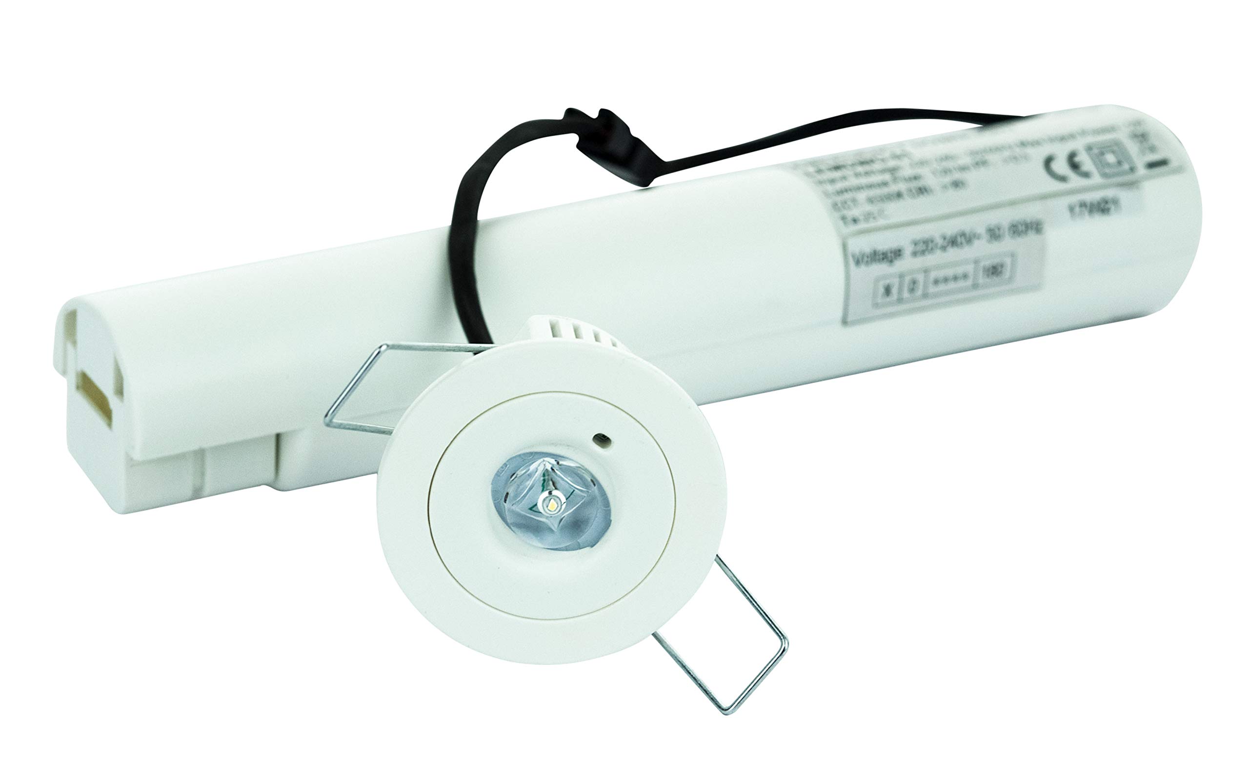 Luceco Tempus Recessed Emergency Downlight 1W, Corridor Optic