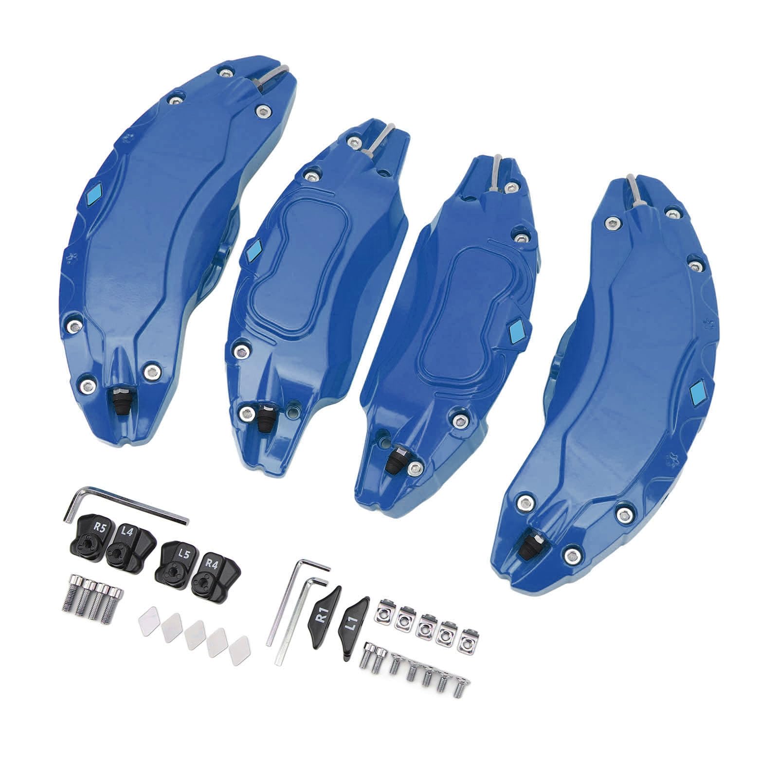Photo 1 of Brake Caliper Cover, Aluminum Alloy Caliper Trim Bright Color Lightweight Strong Heat Dissipation High Strength for Model Y 19 20in Wheels Hub (Blue)