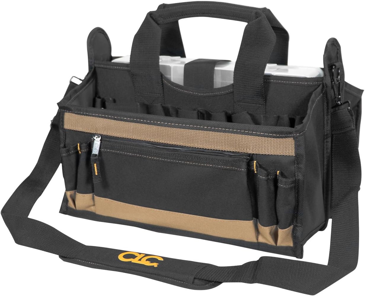 CLC Custom LeatherCraft 1529 16 In. Center Tray Tool Bag, 16 Pocket - Tool Box - 