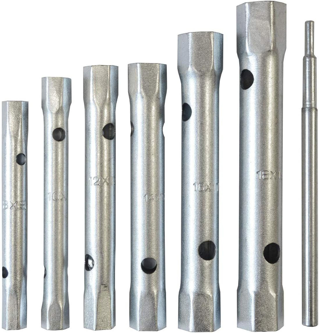 Box Spanner Set + Tommy Bar 6 Piece 8-19mm, Multi-coloured - Image 3