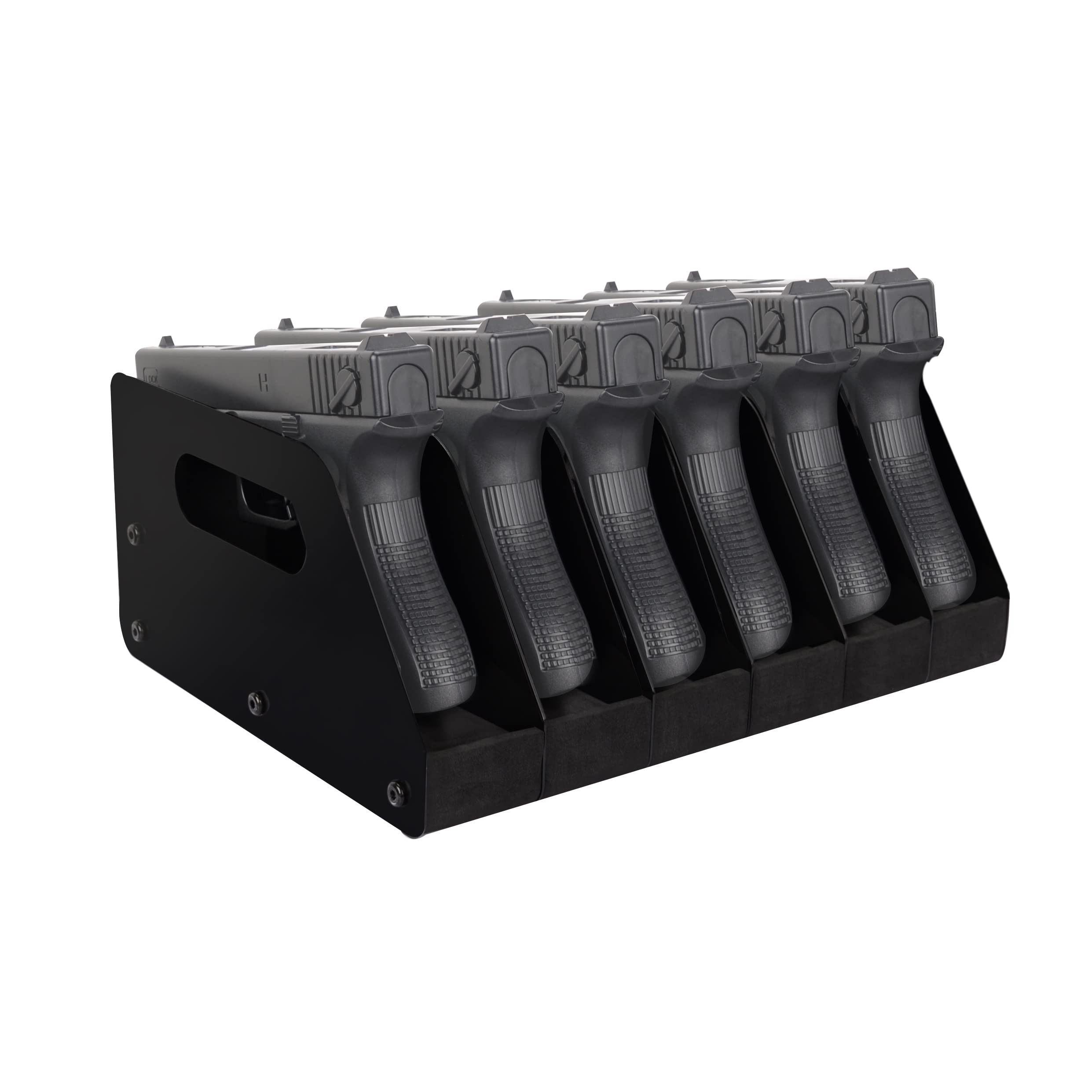 BOOSTEADY Pistol Rack Handgun Rack Pistol Holder for Gun Safe Gun Cabinet Storage, Pistol Organizer Accessories, 6 Gun Holders Fit Most Pistols, Stong Steel Construction, High-Density Foam Padding